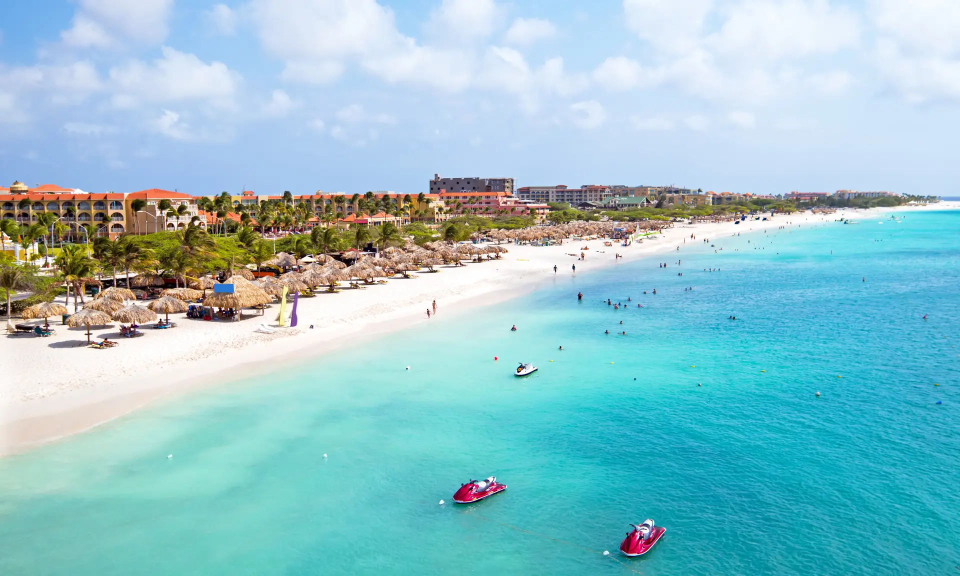 Aerial Eagle beach in Aruba